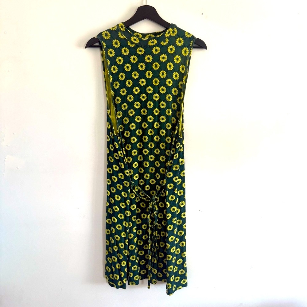 Topshop Dark Green Floral dress